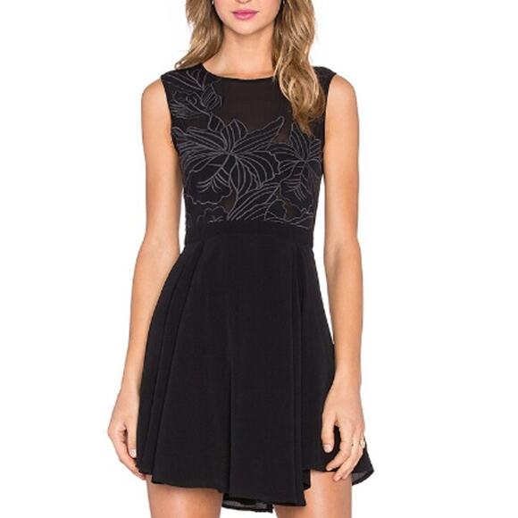 Lovers and Friends Black Wildfire Mini Dress Size Small - Picture 1 of 10